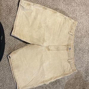 Men Wrangler light brown stone washed shorts sz38